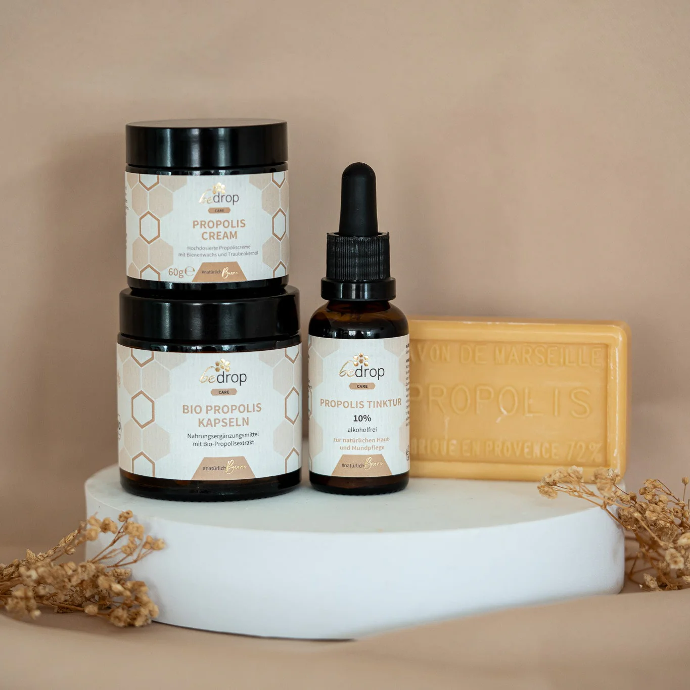 Derma Set | Propolis Tinktur, Seife, Kapseln & Creme | Für Kinder & Erwachsene - Image 2