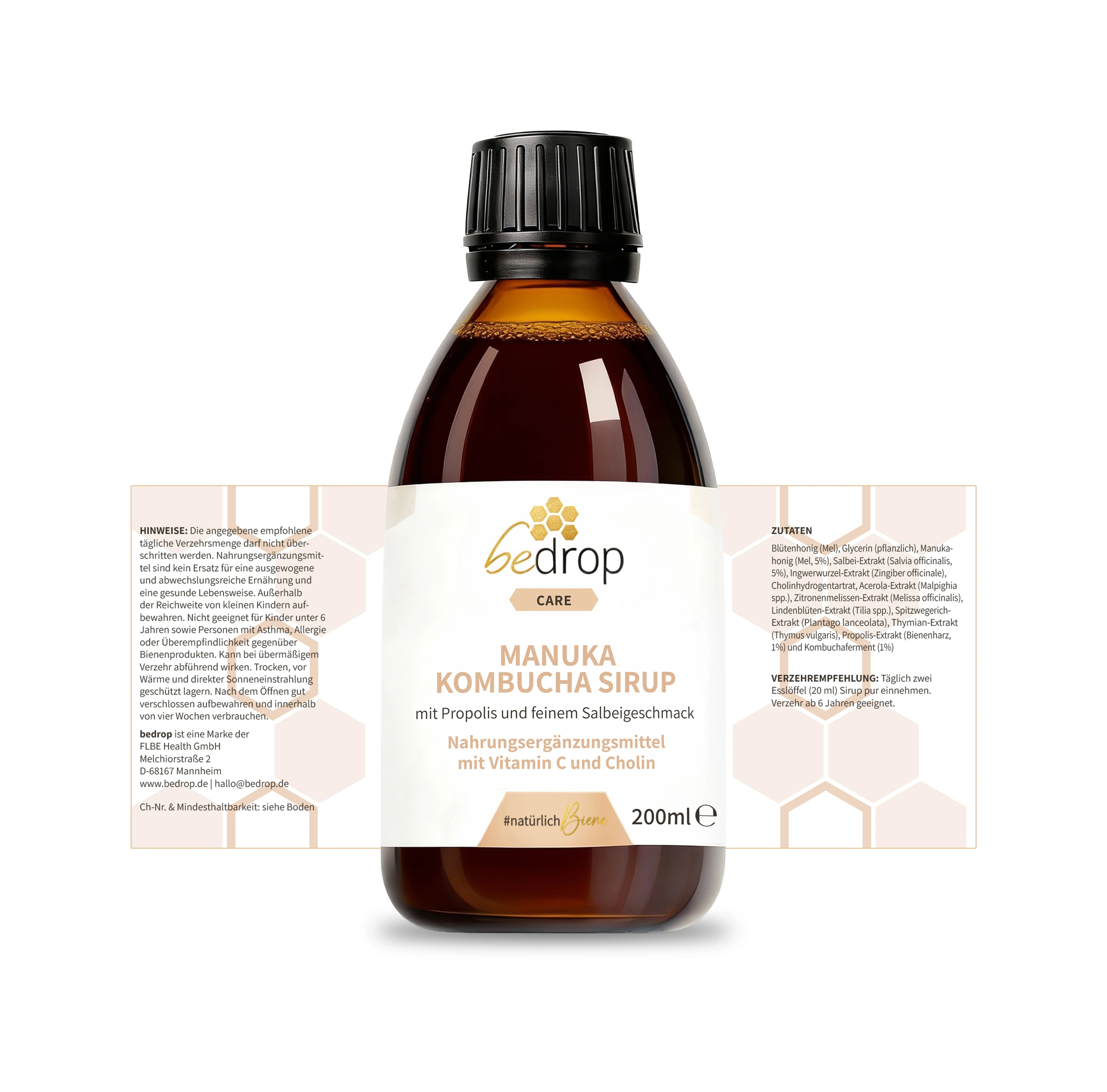 Manuka Kombucha Sirup mit Propolis & feinem Salbeigeschmack - 200ml - Image 6