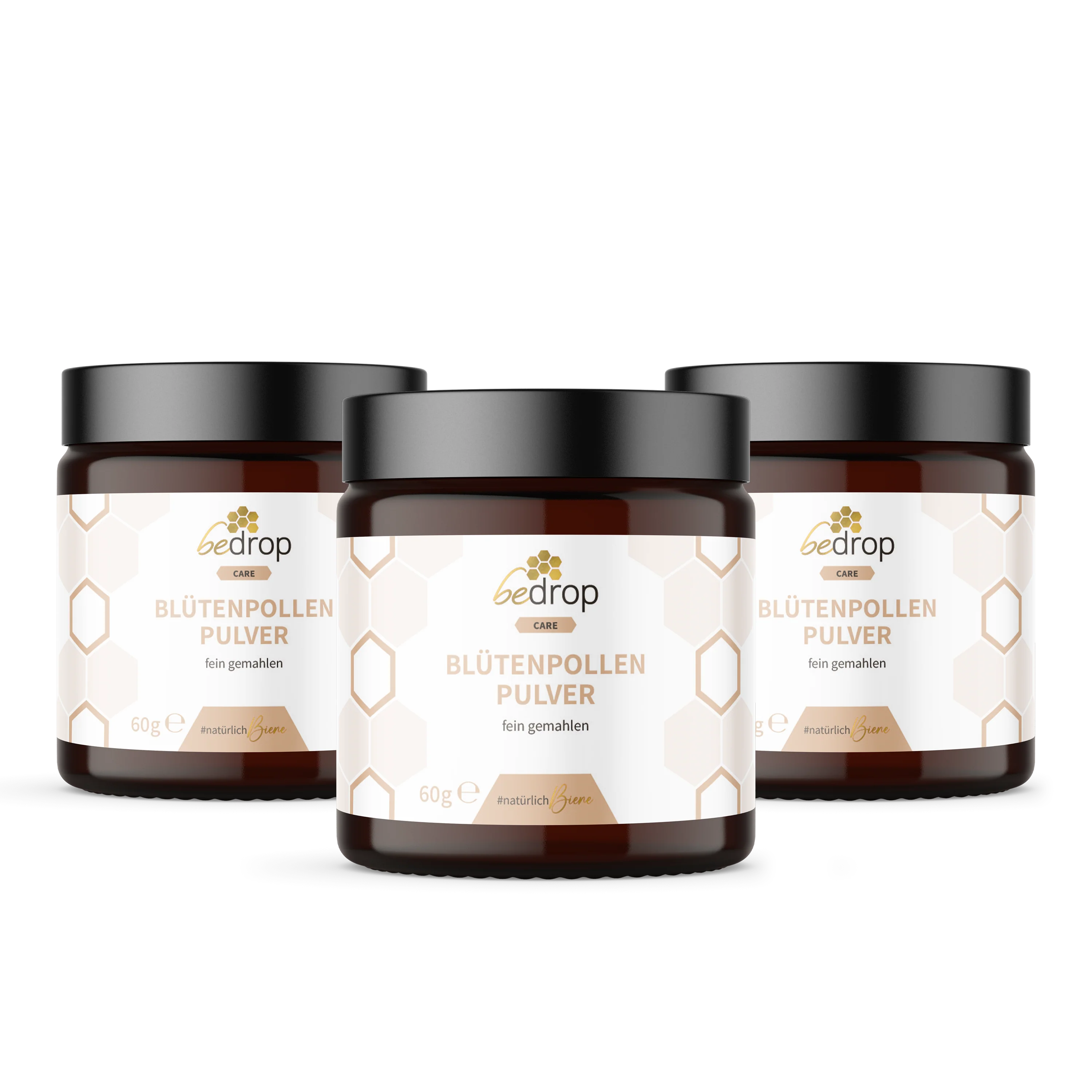 Vorteilsset: 3x Blütenpollenpulver / Bienenpollen - 60g (Blütenpollen gemahlen) im 3er Set