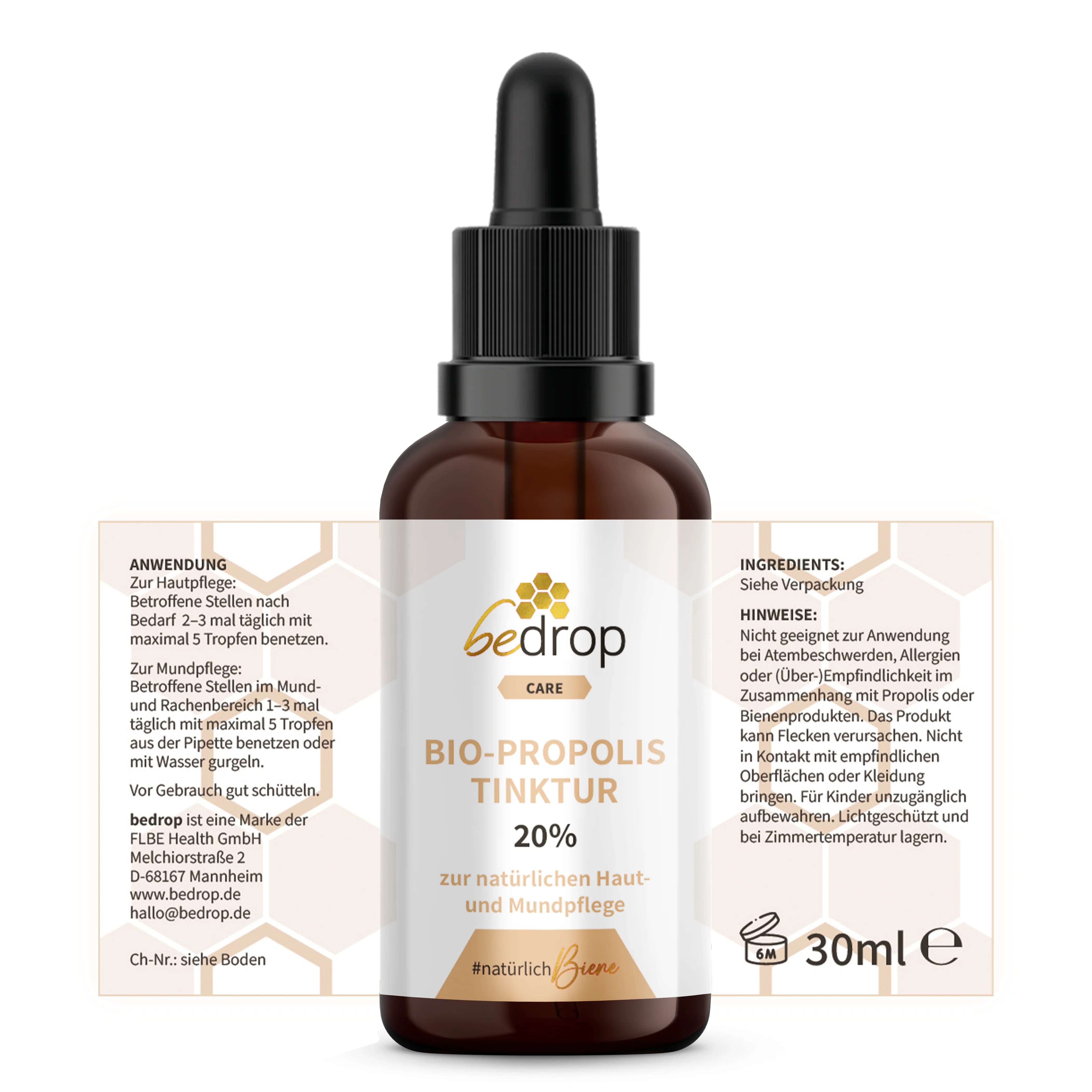 Propolis Extrakt Tinktur mit Pipette 20% - 30ml (Bio-Zertifiziert) - Image 5