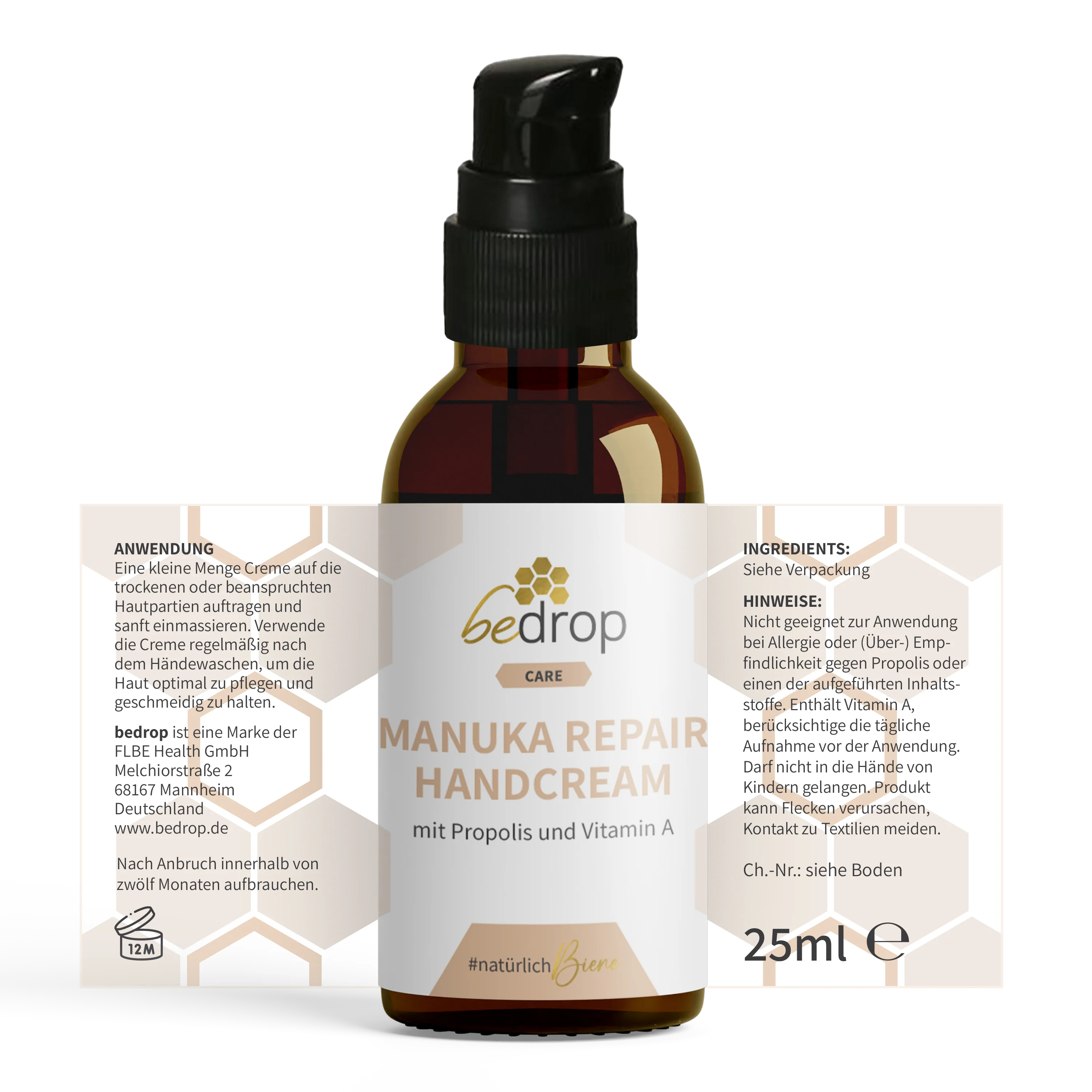 Vorteilsset: 3x Manuka Repair Handcream / Handcreme mit Manuka Honig, Propolis und Vitamin A  im 3er Set - Image 5